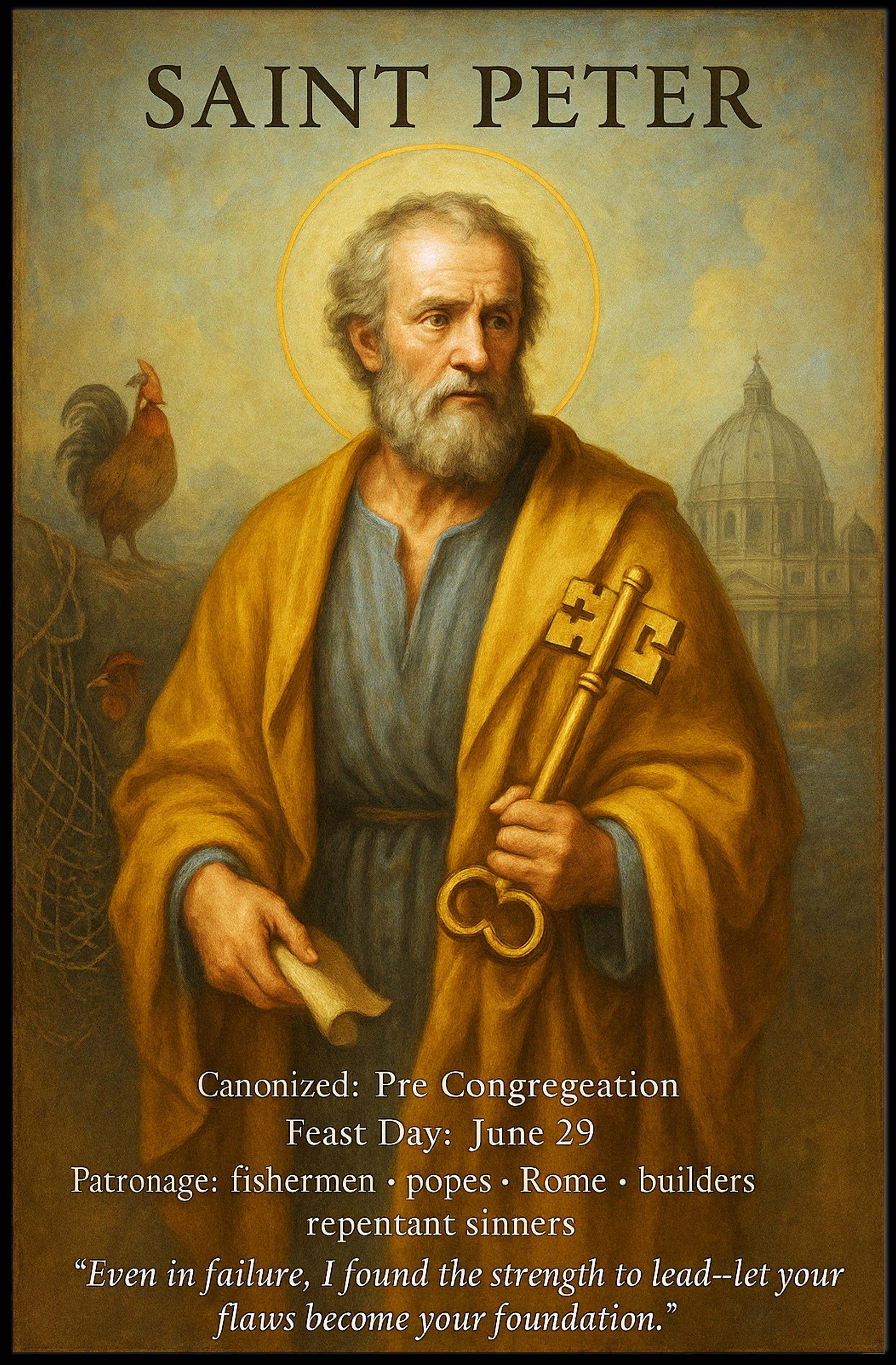 Saint Peter - The Rock of the Church Poster PosterGoat