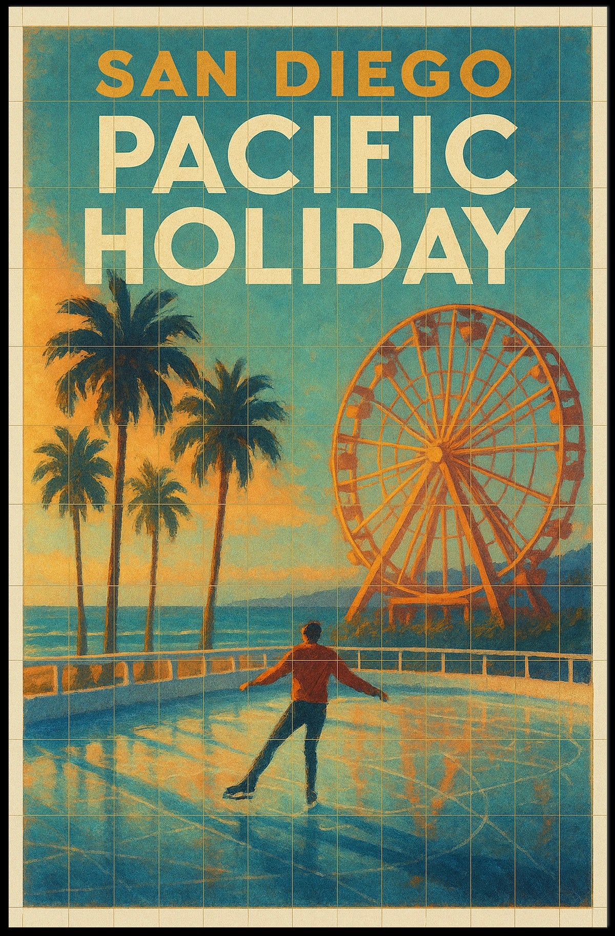 San Diego Pacific Coast Travel Landscape Photography Realism Poster