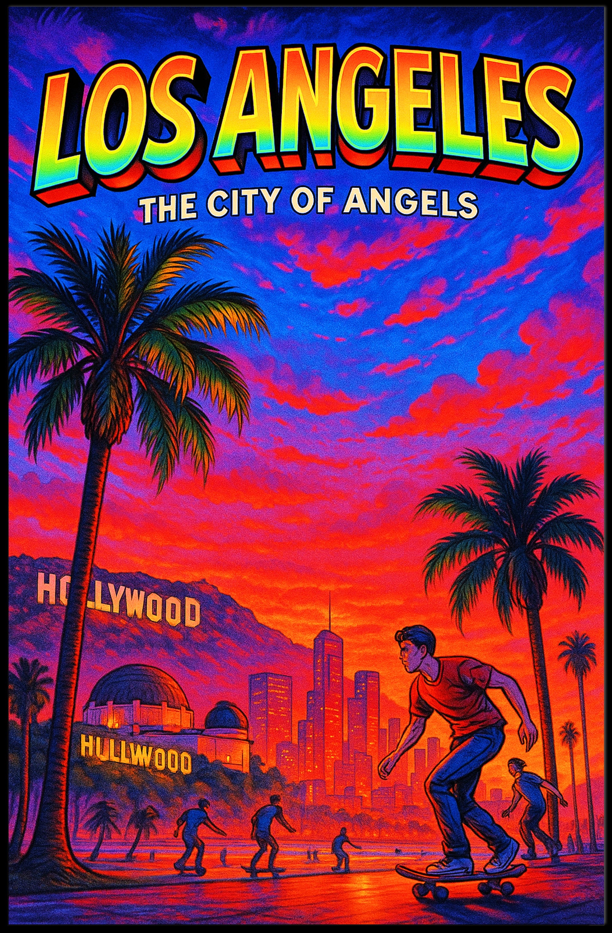 Los Angeles The City of Angels Poster PosterGoat