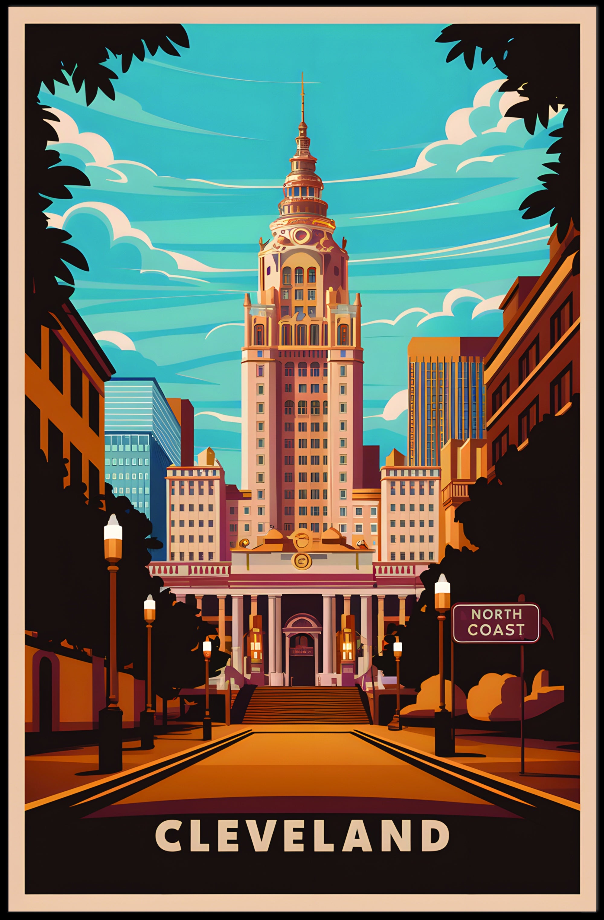 Cleveland Cityscape Poster