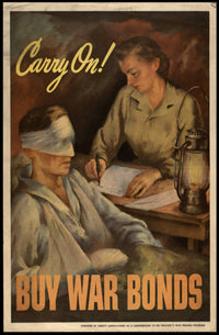 Carry On! Buy War Bonds Poster PosterGoat