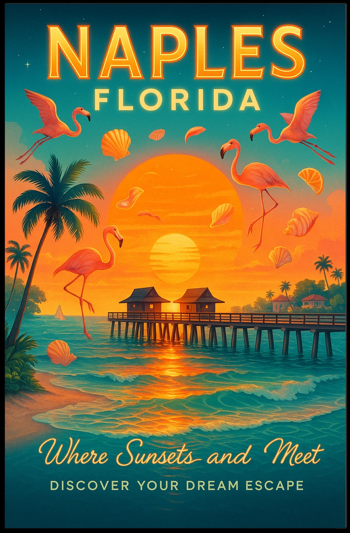 Naples, Florida Where Sunsets and Meet Poster