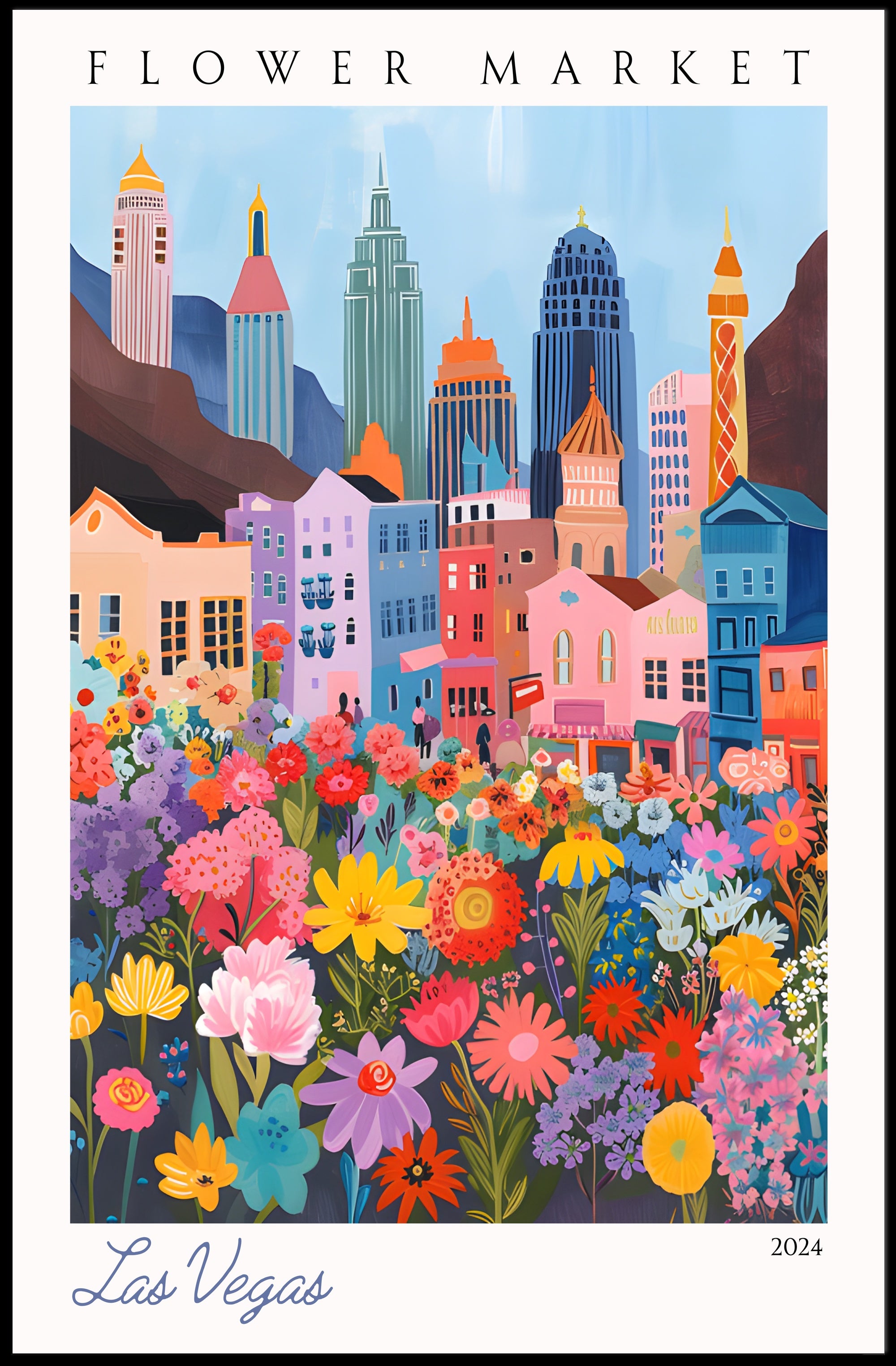 Las Vegas Flower Market 2024 Poster PosterGoat