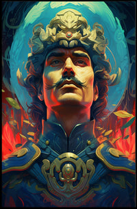 Regal Fantasy Warrior Art Poster Abstract, Artistic, or Pop Culture Poster