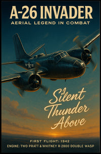 A-26 Invader Vintage WWII Aviation Art Poster