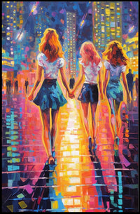 Vibrant City Stroll Poster
