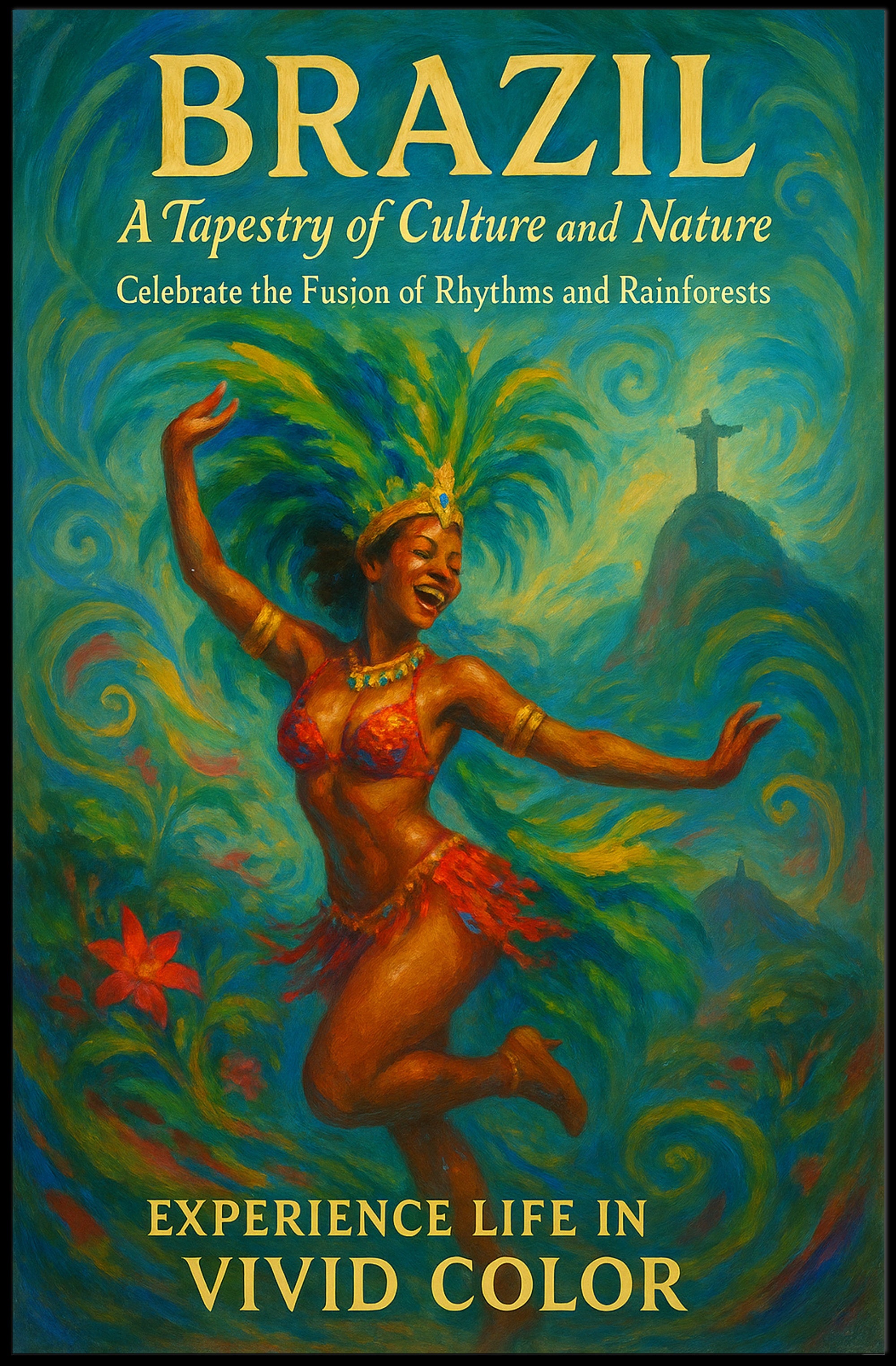 Brazil A Tapestry Of Culture And Poster