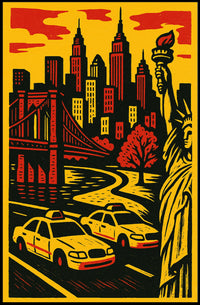 New York Vibes Poster For City Lovers Bold Wall Art