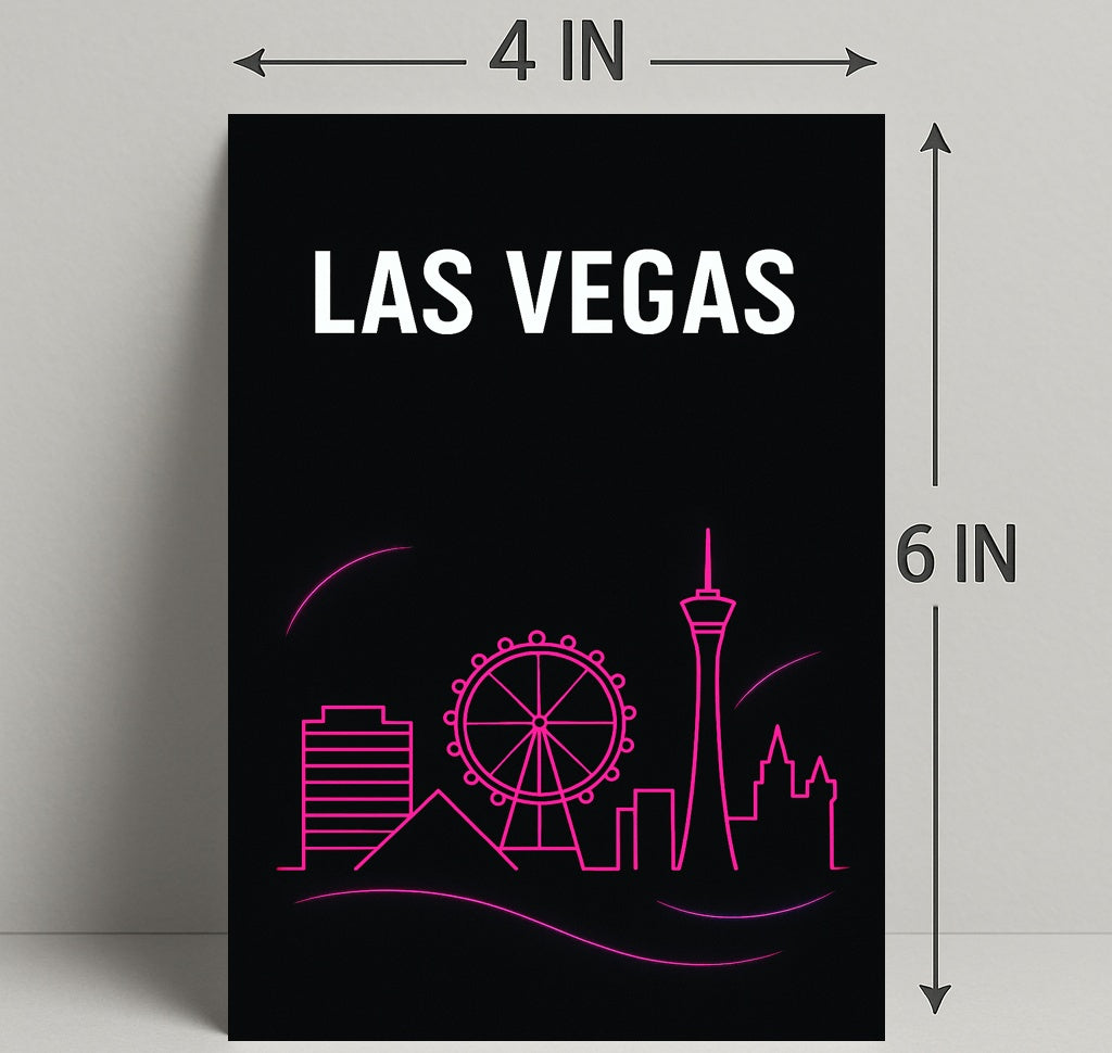 Las Vegas Neon Skyline Poster PosterGoat