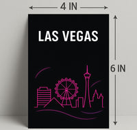 Las Vegas Neon Skyline Poster PosterGoat