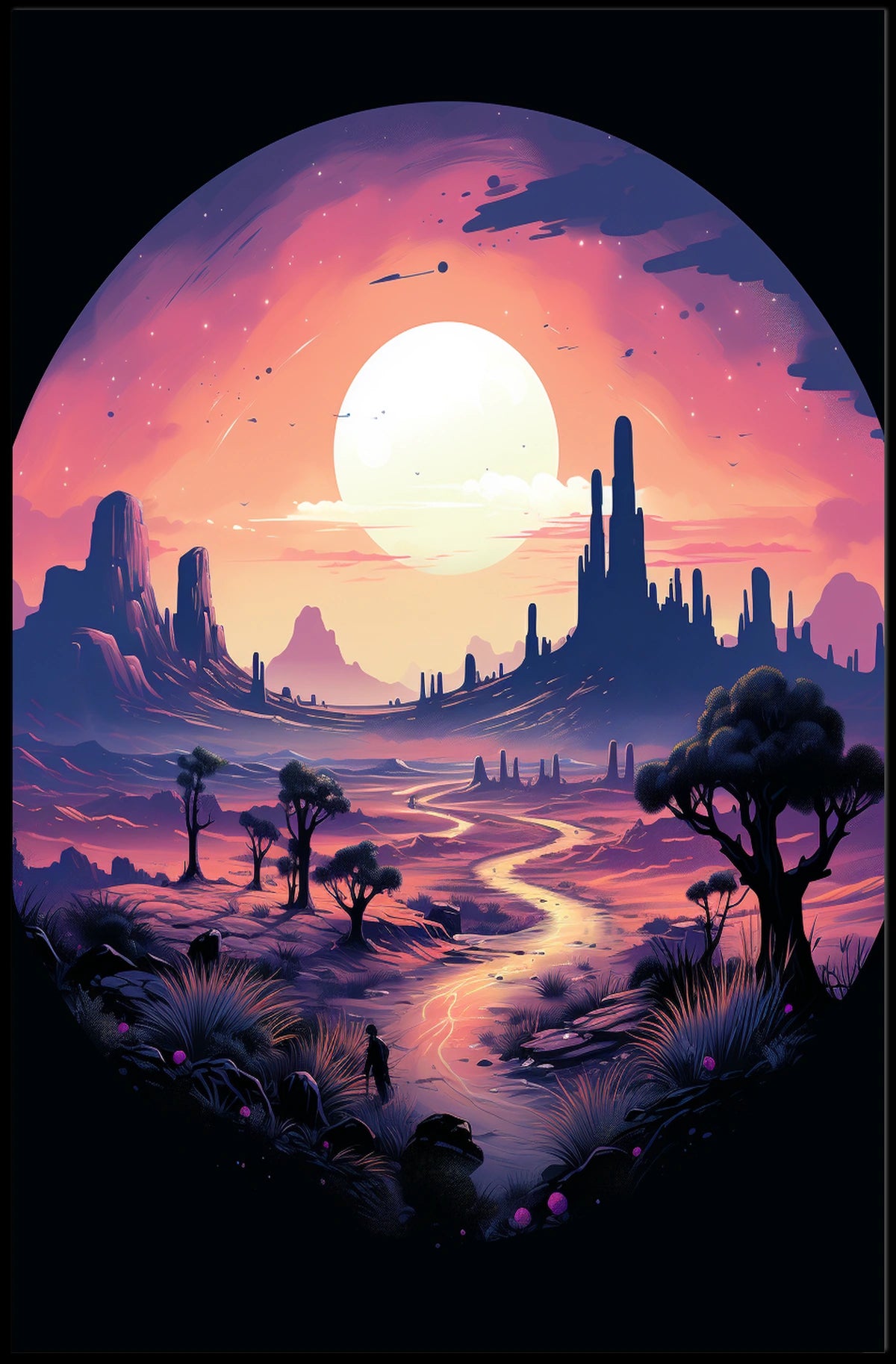 Dreamscape At Dusk Poster