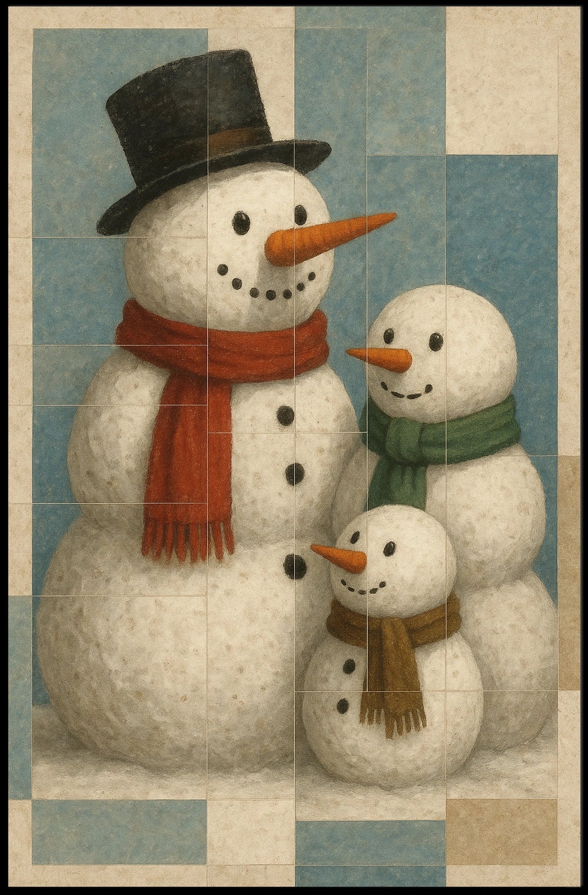 Winter Wonderland Snowmen Poster