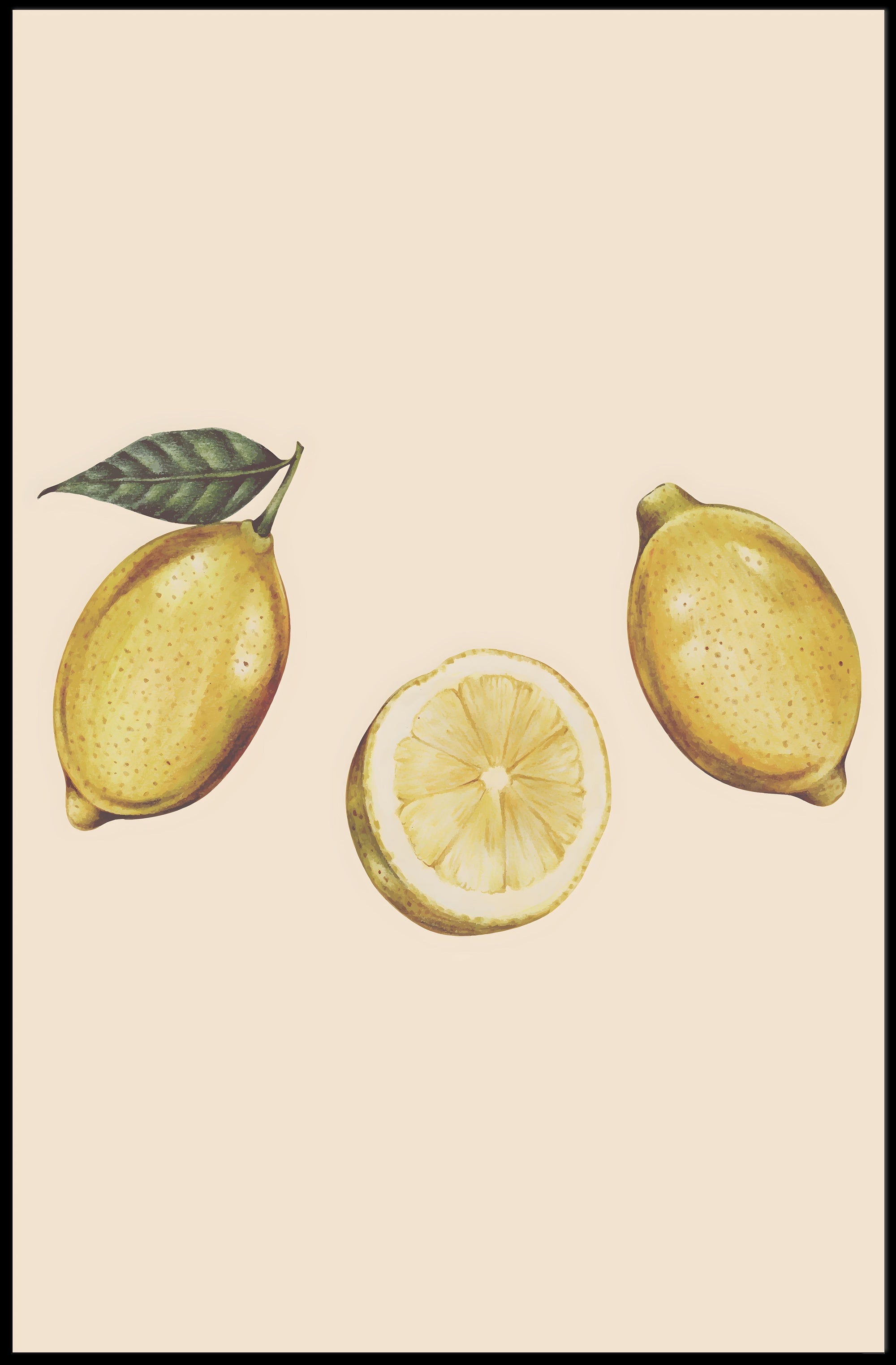 Lemons in Art Poster