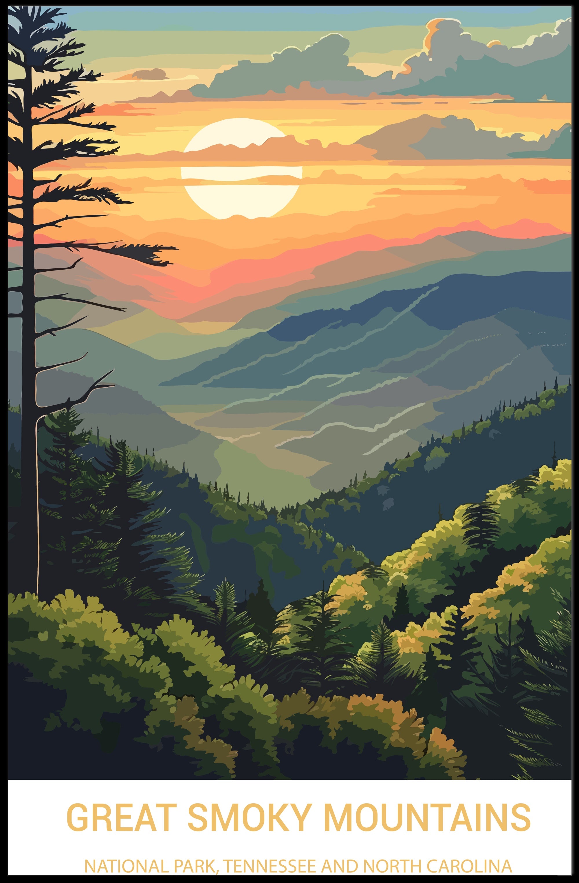 Great Smoky Mountains National Park Sunrise Poster