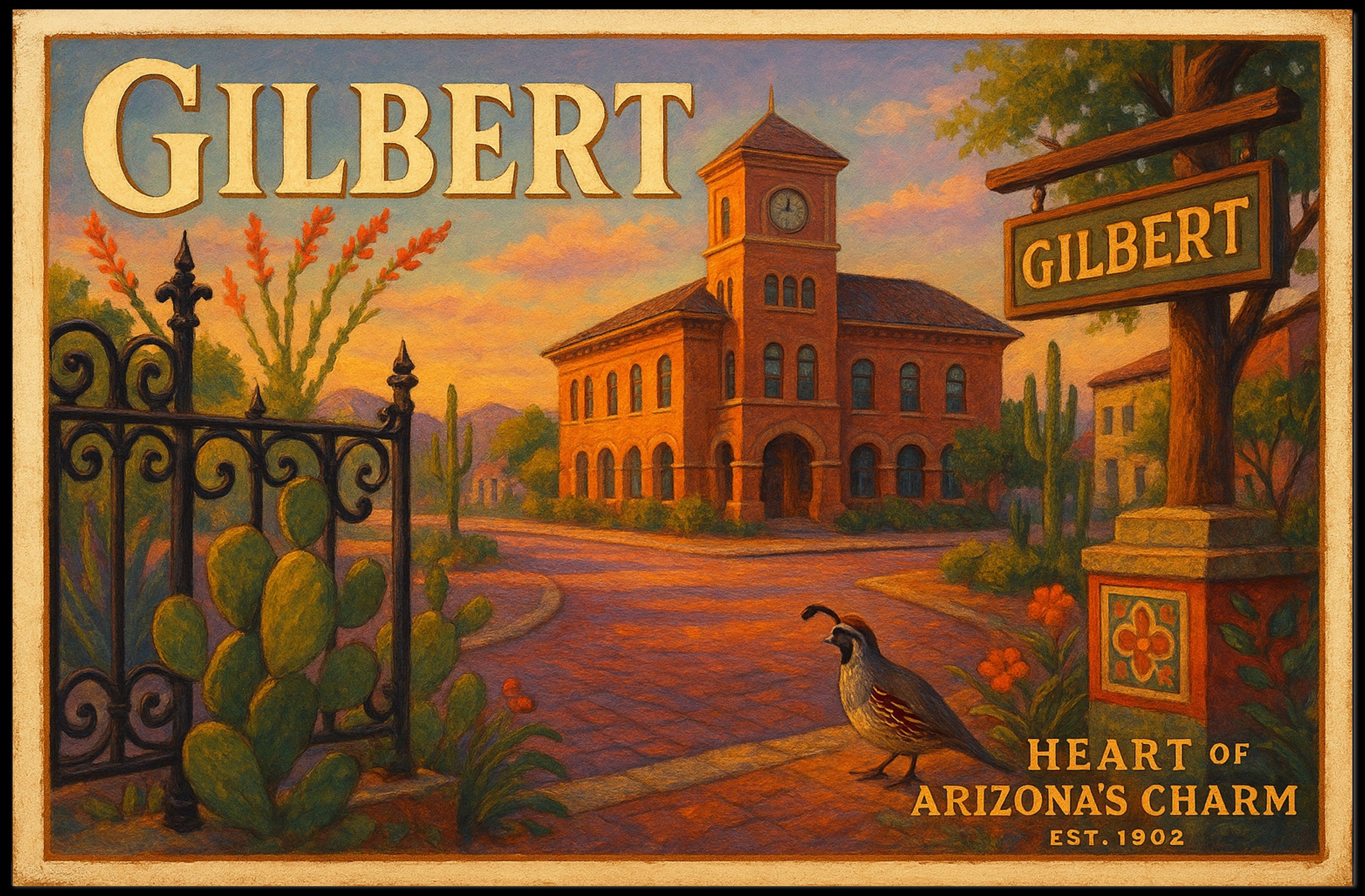 Gilbert Heart of Arizona Charm Poster
