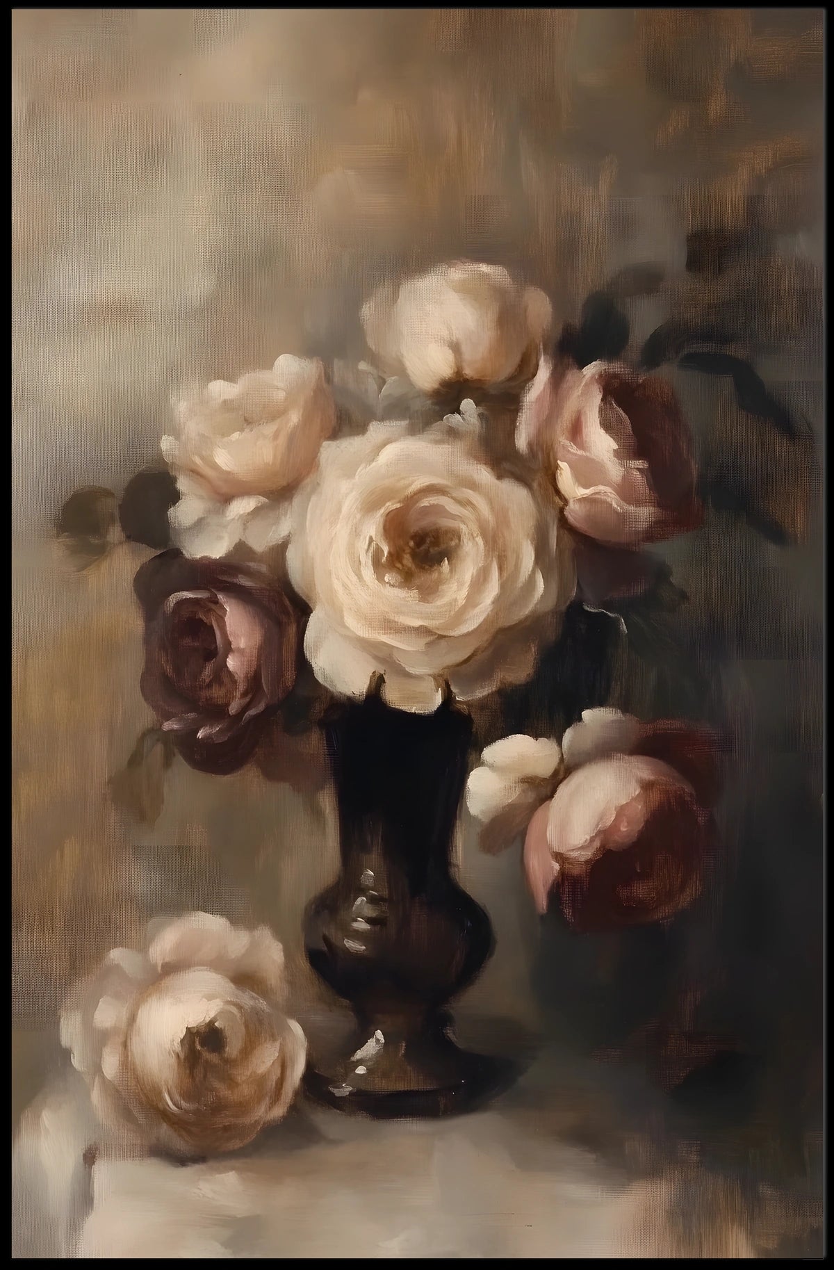 Elegant Floral Still Life Poster