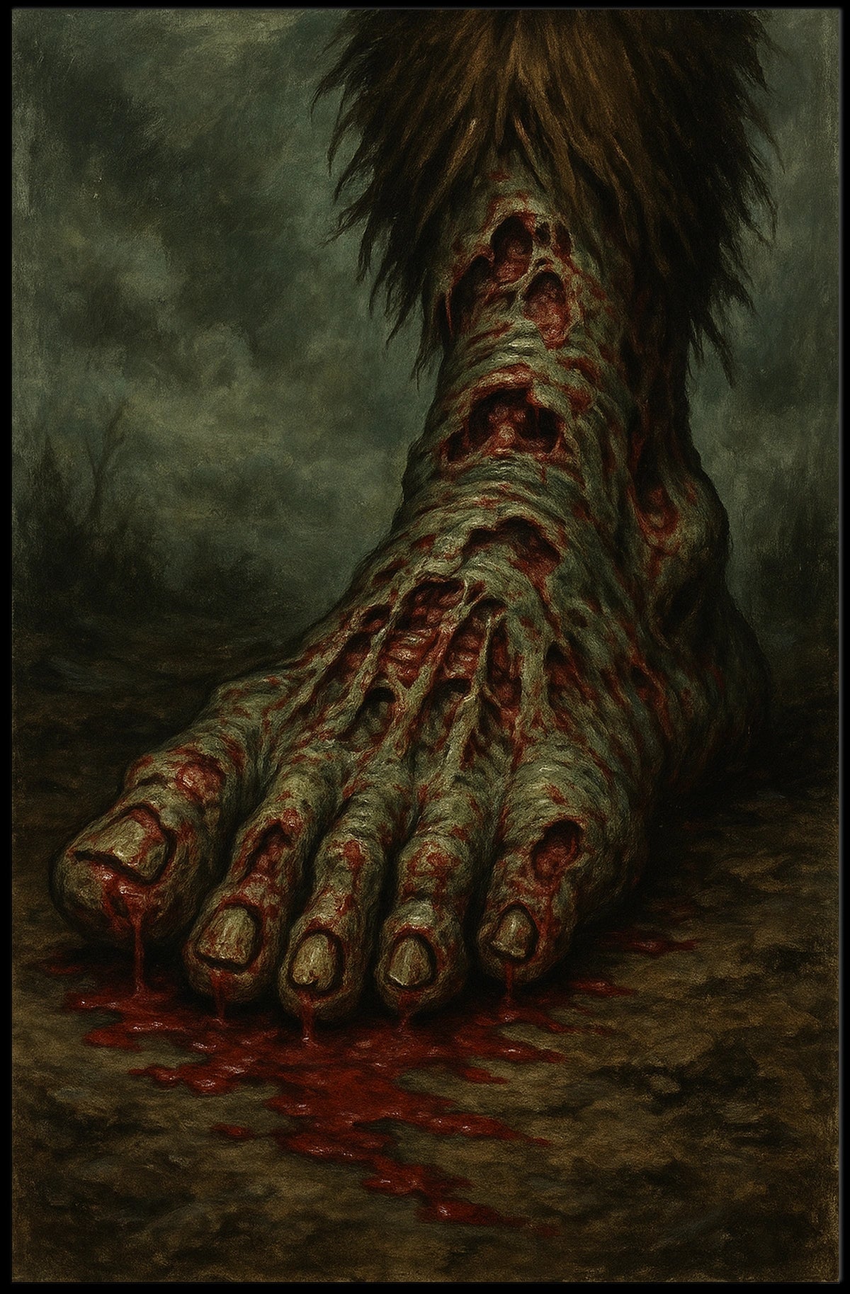 The Monstrous Foot Poster Cityscape Travel Wall Art