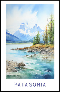 Patagonian Landscape Scenic View National Park Poster PosterGoat