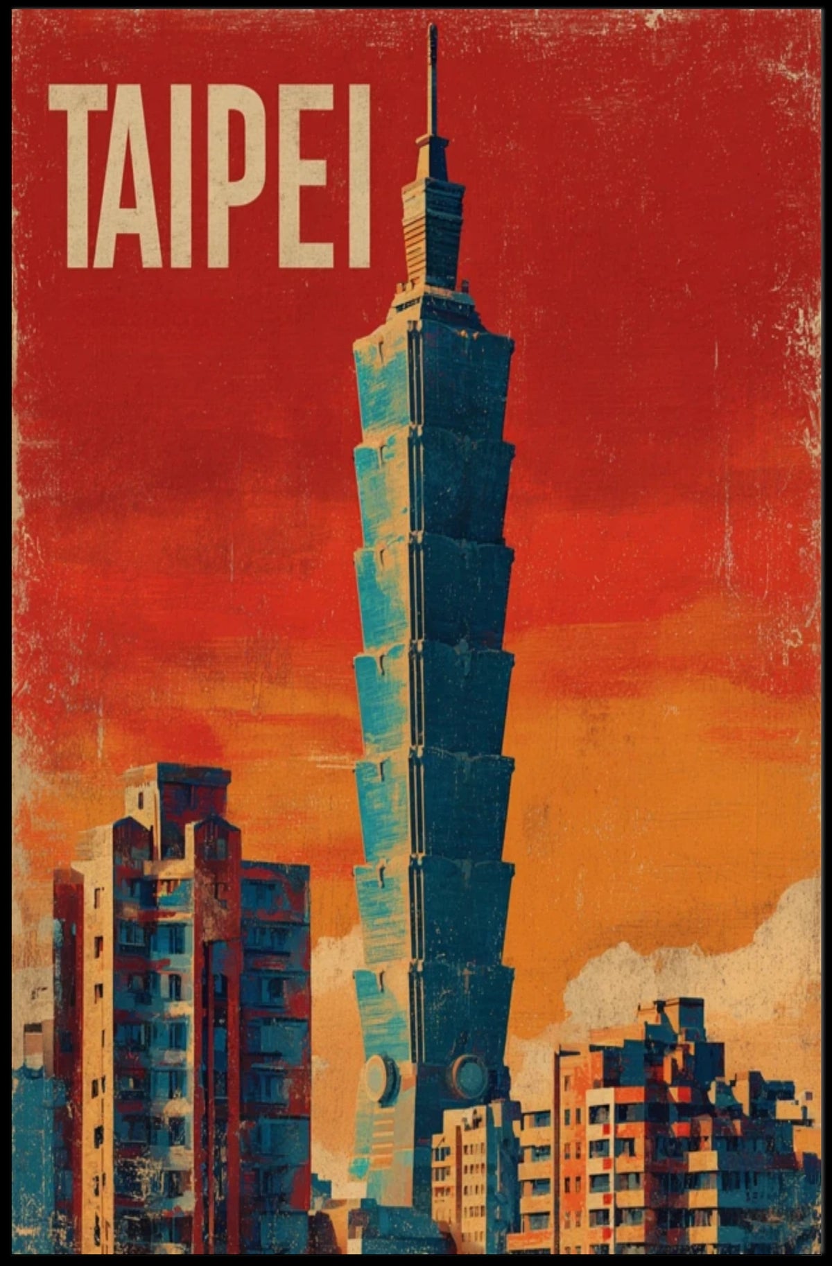 Taipei Skyline Poster