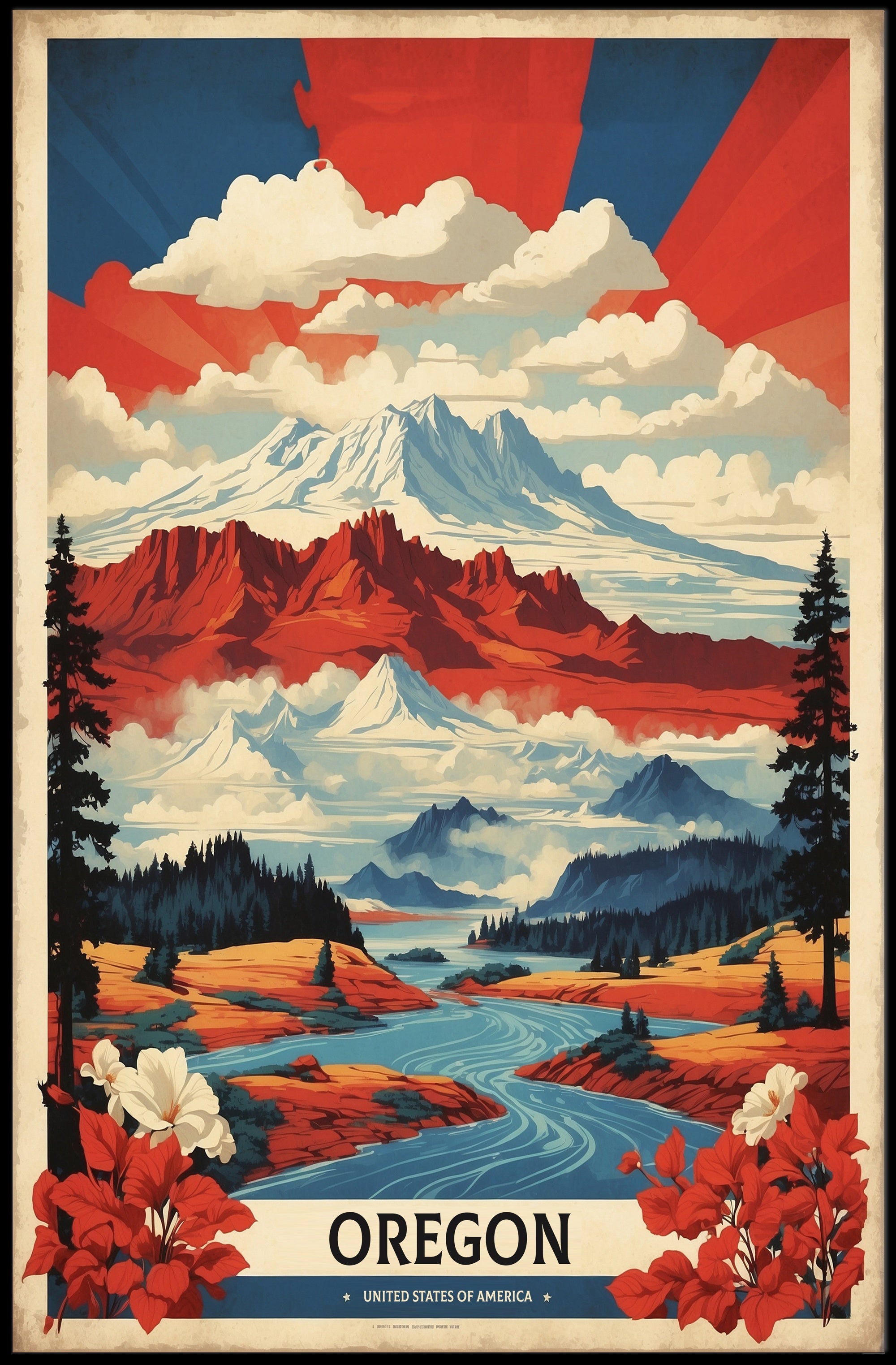 Oregon's Scenic Beauty National Park Poster
