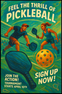 Pickleball Tournament Join the Action Poster