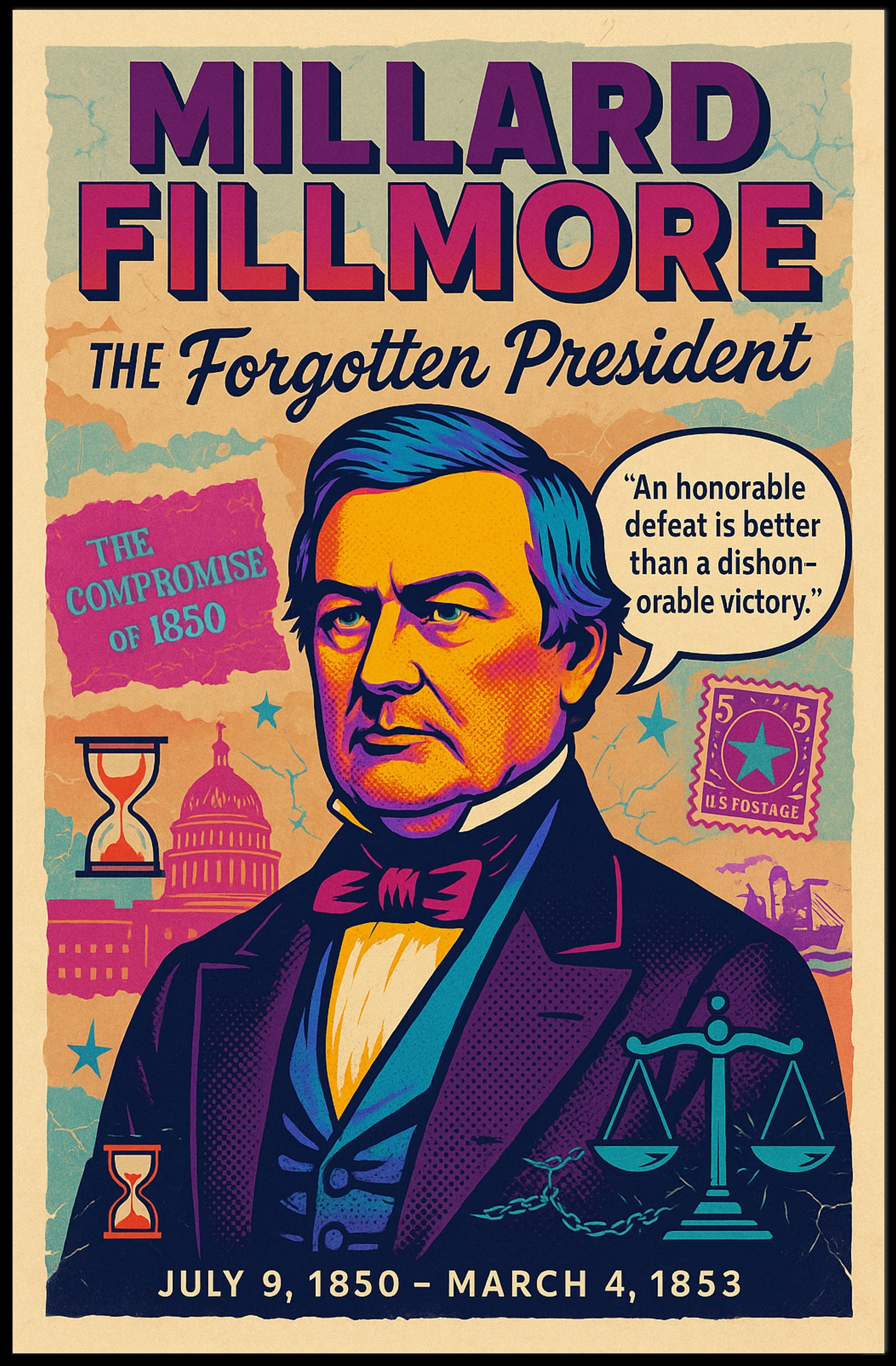 Millard Fillmore The Forgotten President Poster PosterGoat