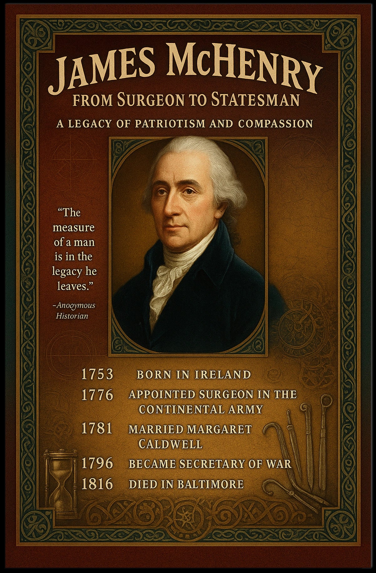 James McHenry From Surgeon to Statesman Poster