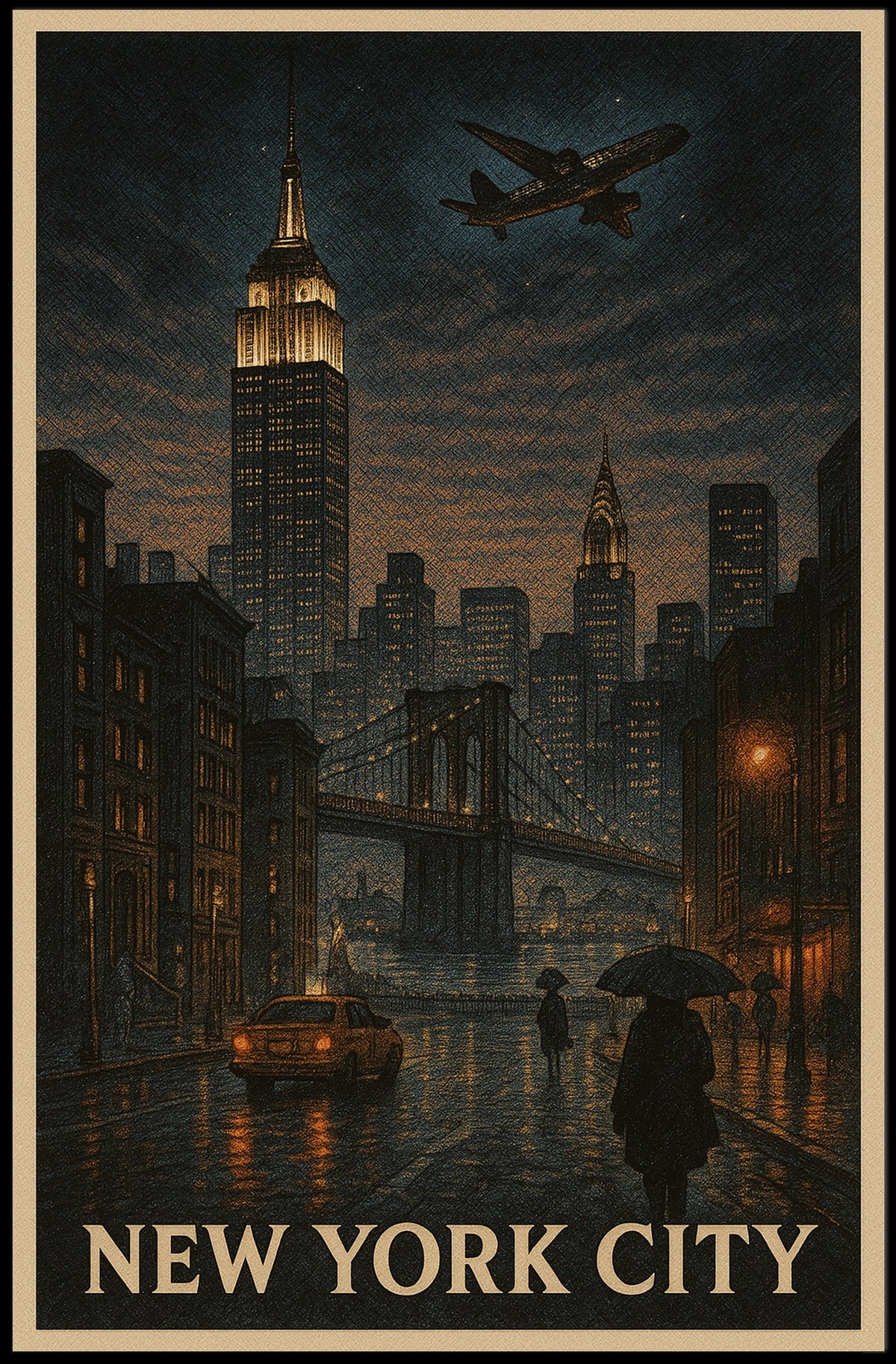 New York City Skyline Poster