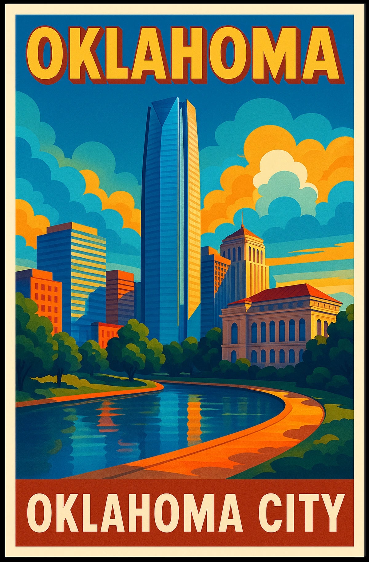Oklahoma City Skyline Poster