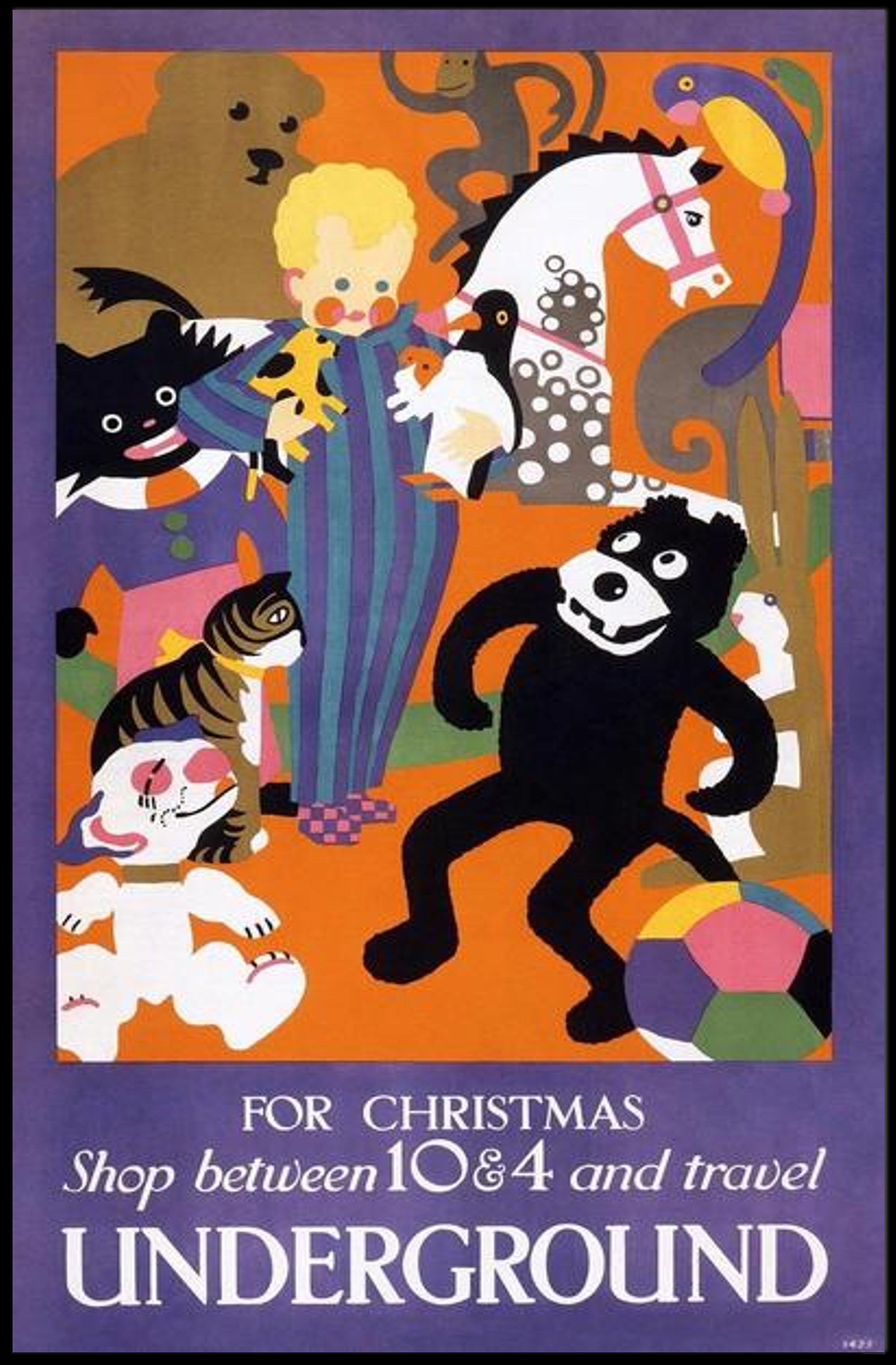 Festive Underground Shopping Poster PosterGoat