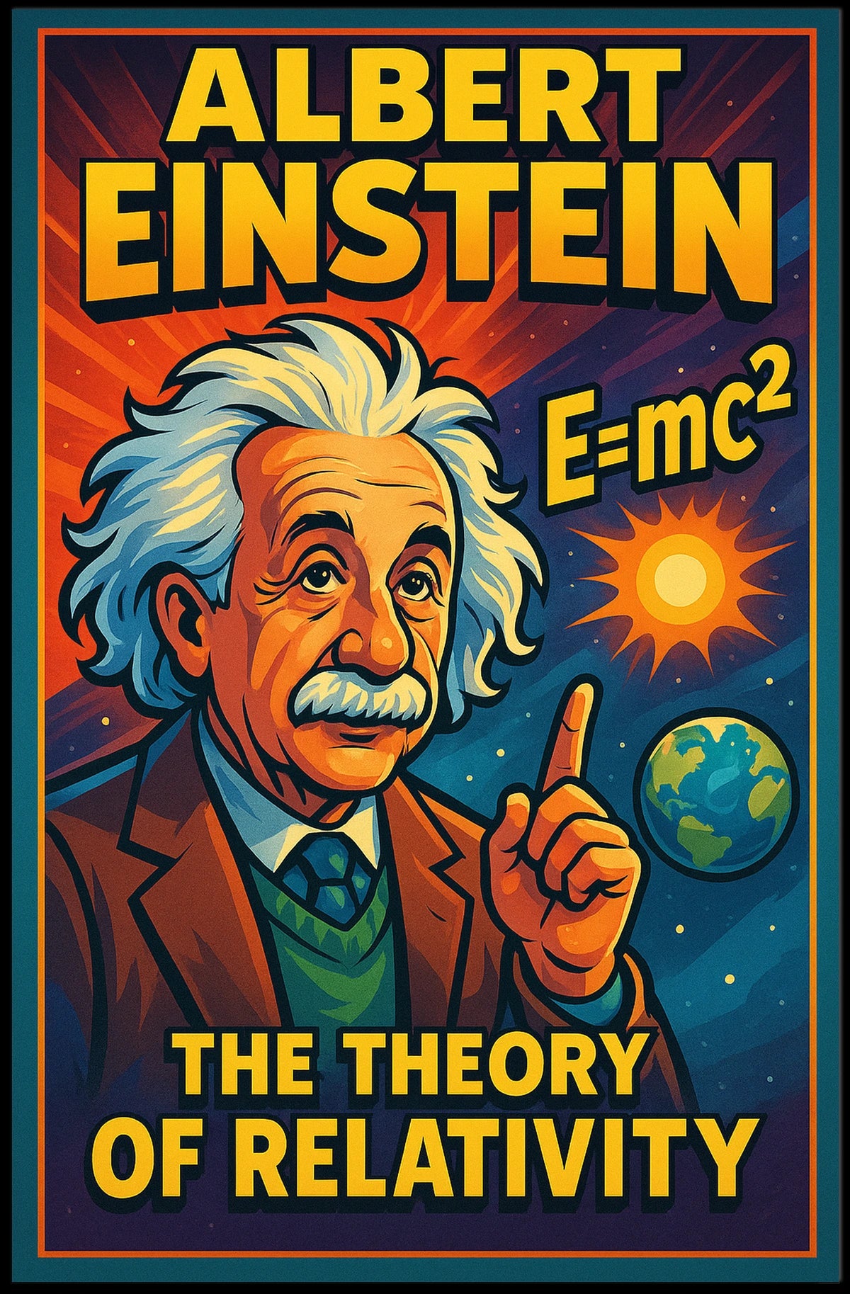 EinsteinTheoreticalRelativity ScienceInspirationArt WorldSceneryConcept Poster