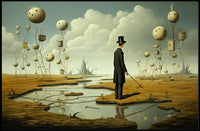 Surreal Dreamscape with 19th-century Figure - Artistic Poster