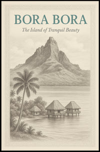 Bora Bora Vintage Travel Poster PosterGoat