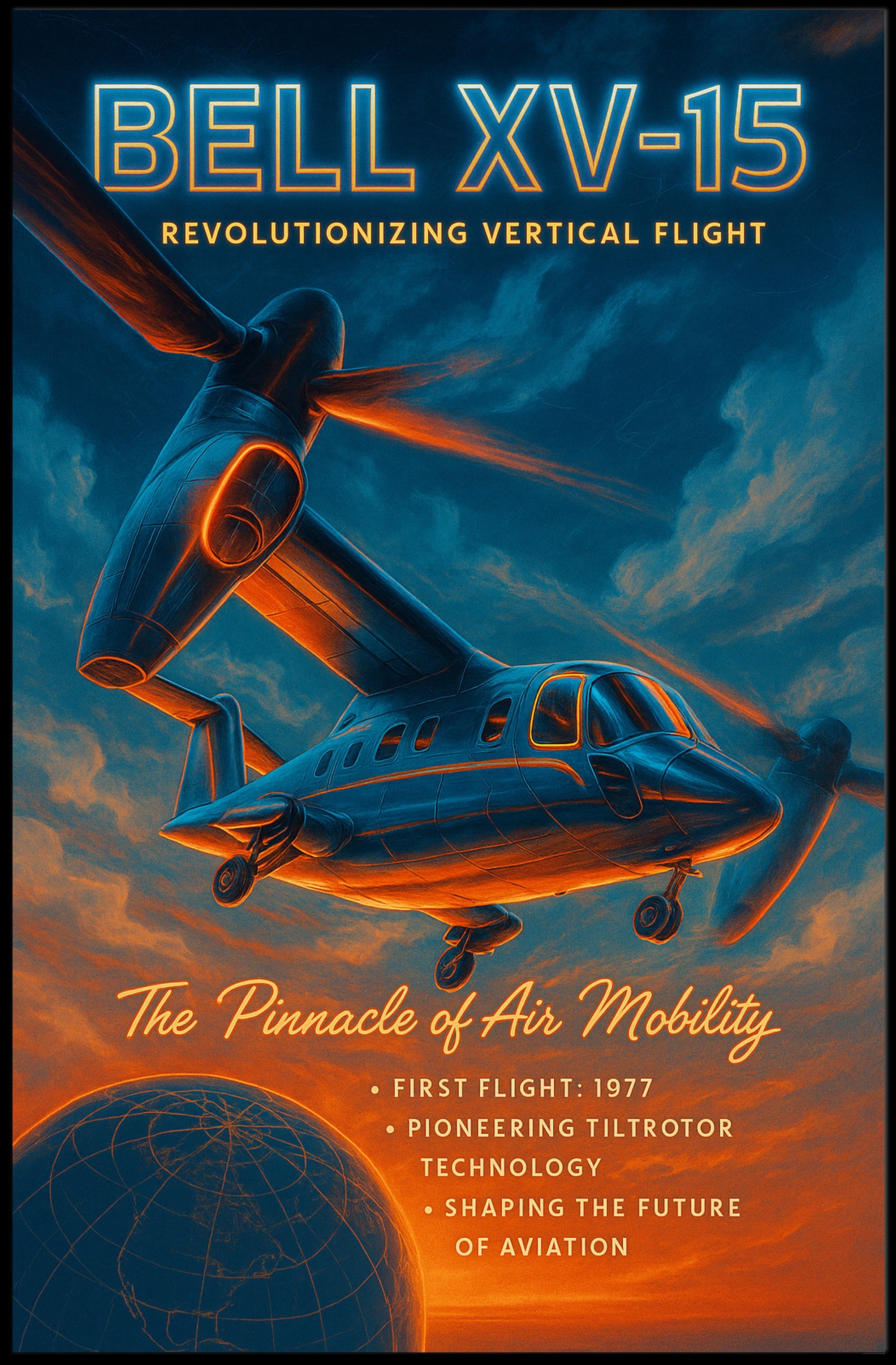 Bell XV-15 Revolutionizing Vertical Flight Poster PosterGoat