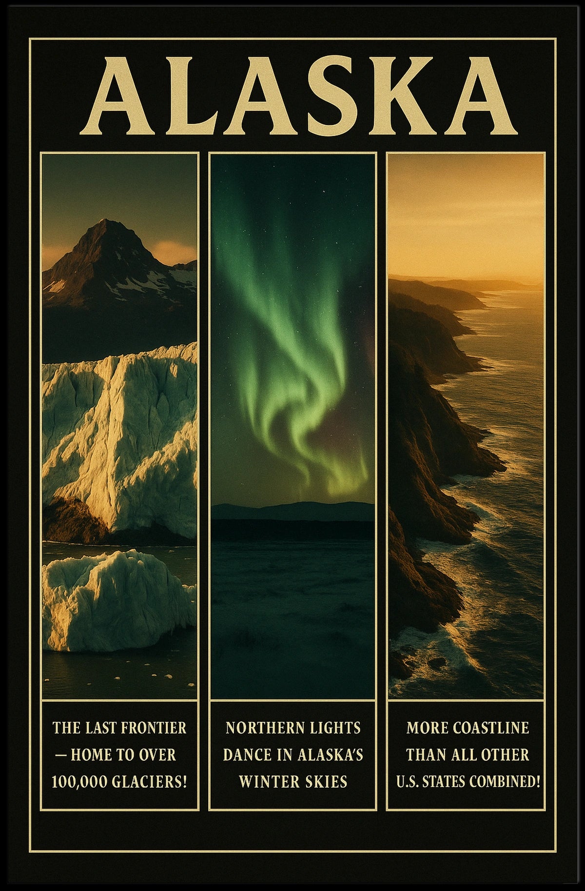 Discover Alaska The Last Frontier Poster
