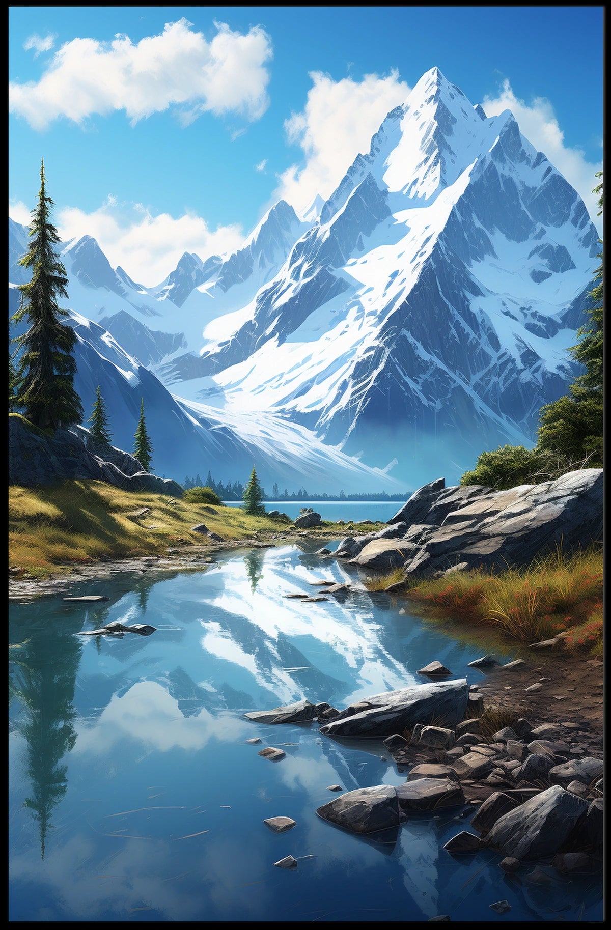 Majestic Mountain Landscape Poster