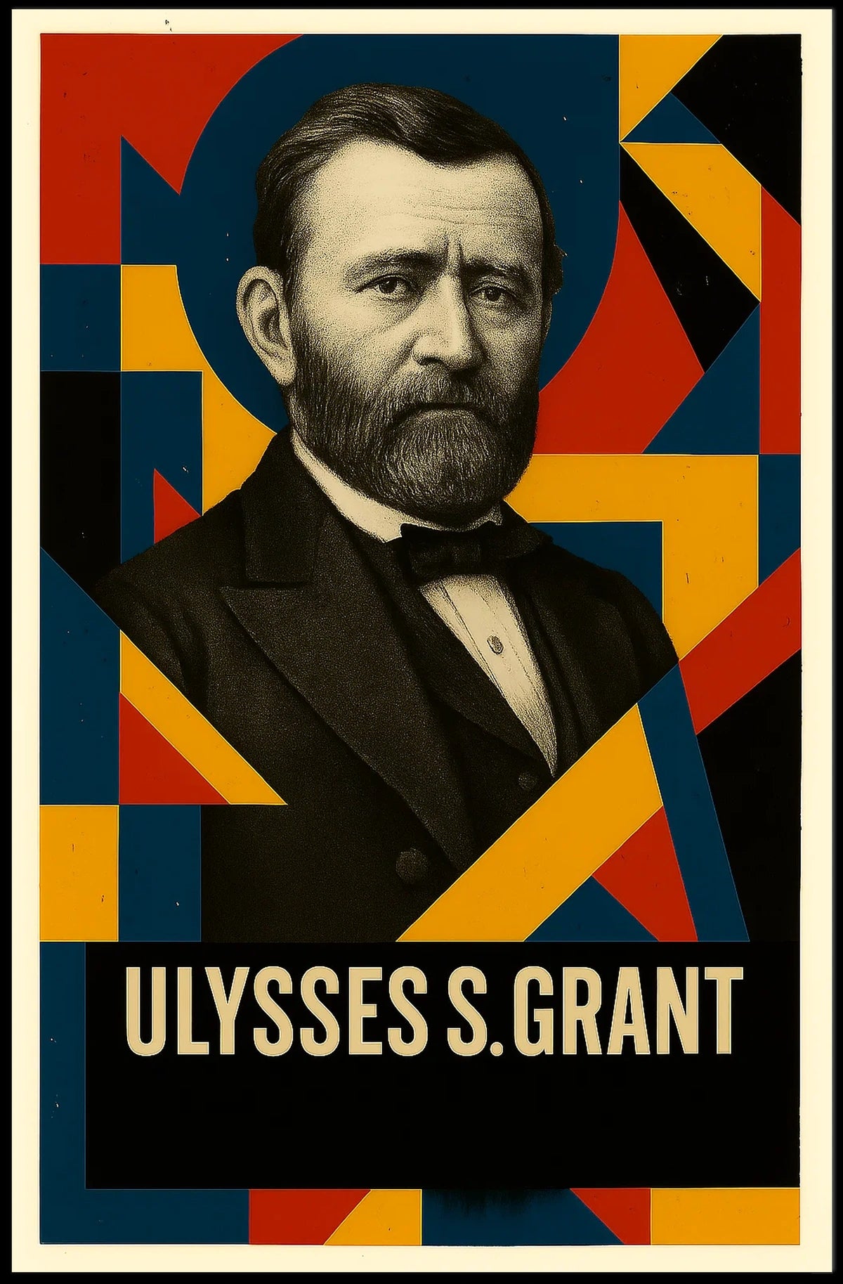 Ulysses S. Grant 18th President of the United States Abstract Pop Poster