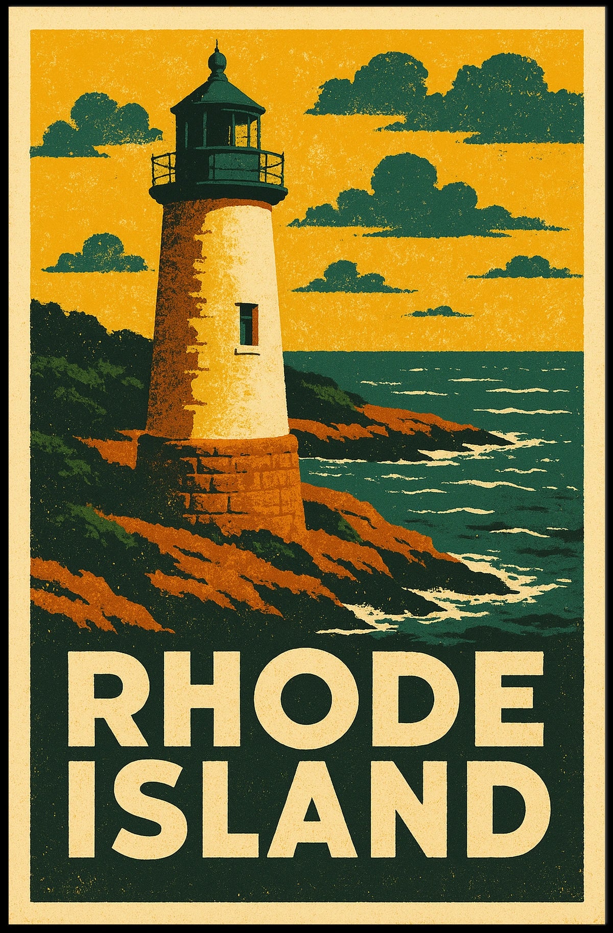Rhode Island Lighthouse Poster