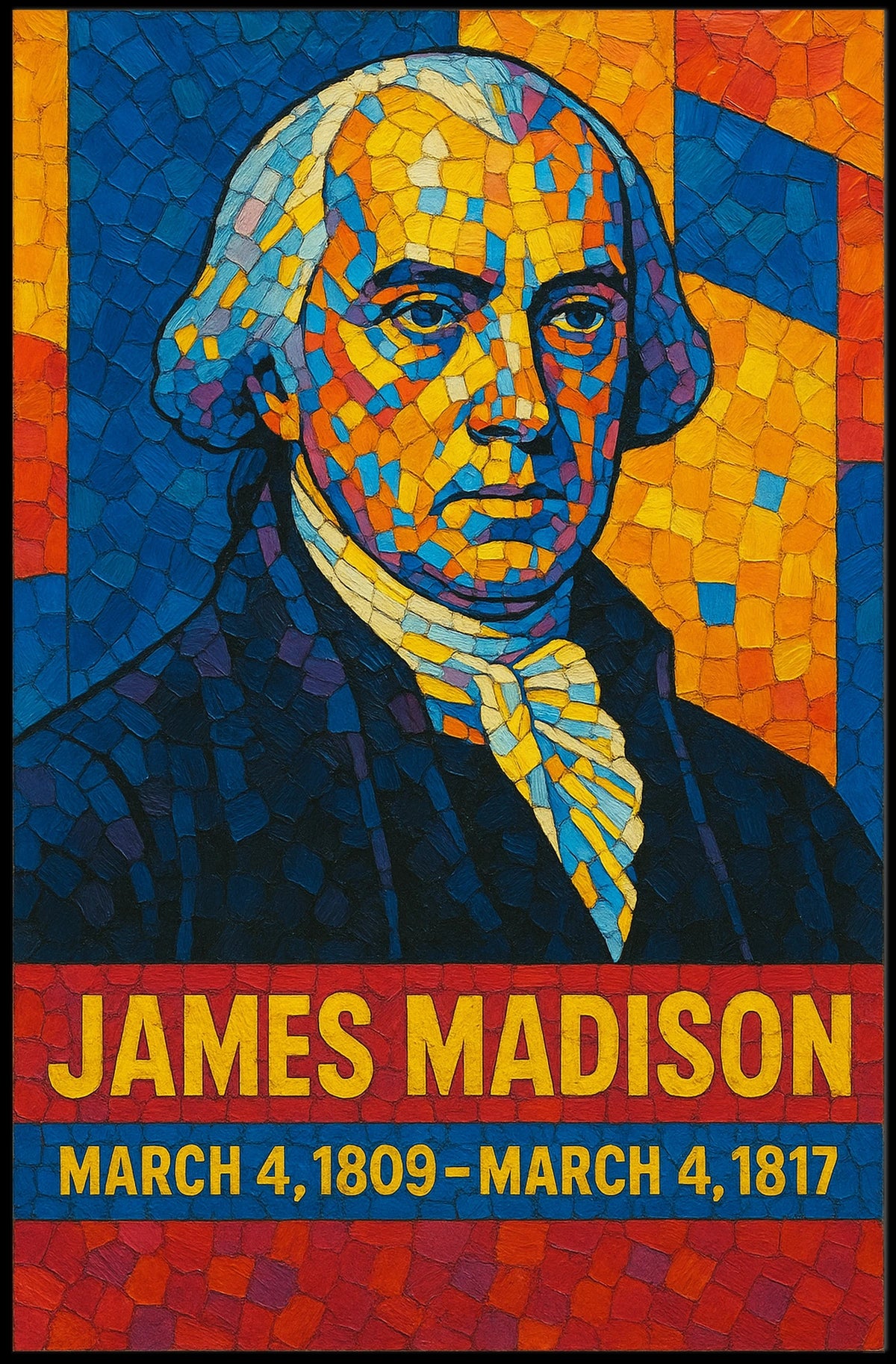 James Madison Presidential Term Poster
