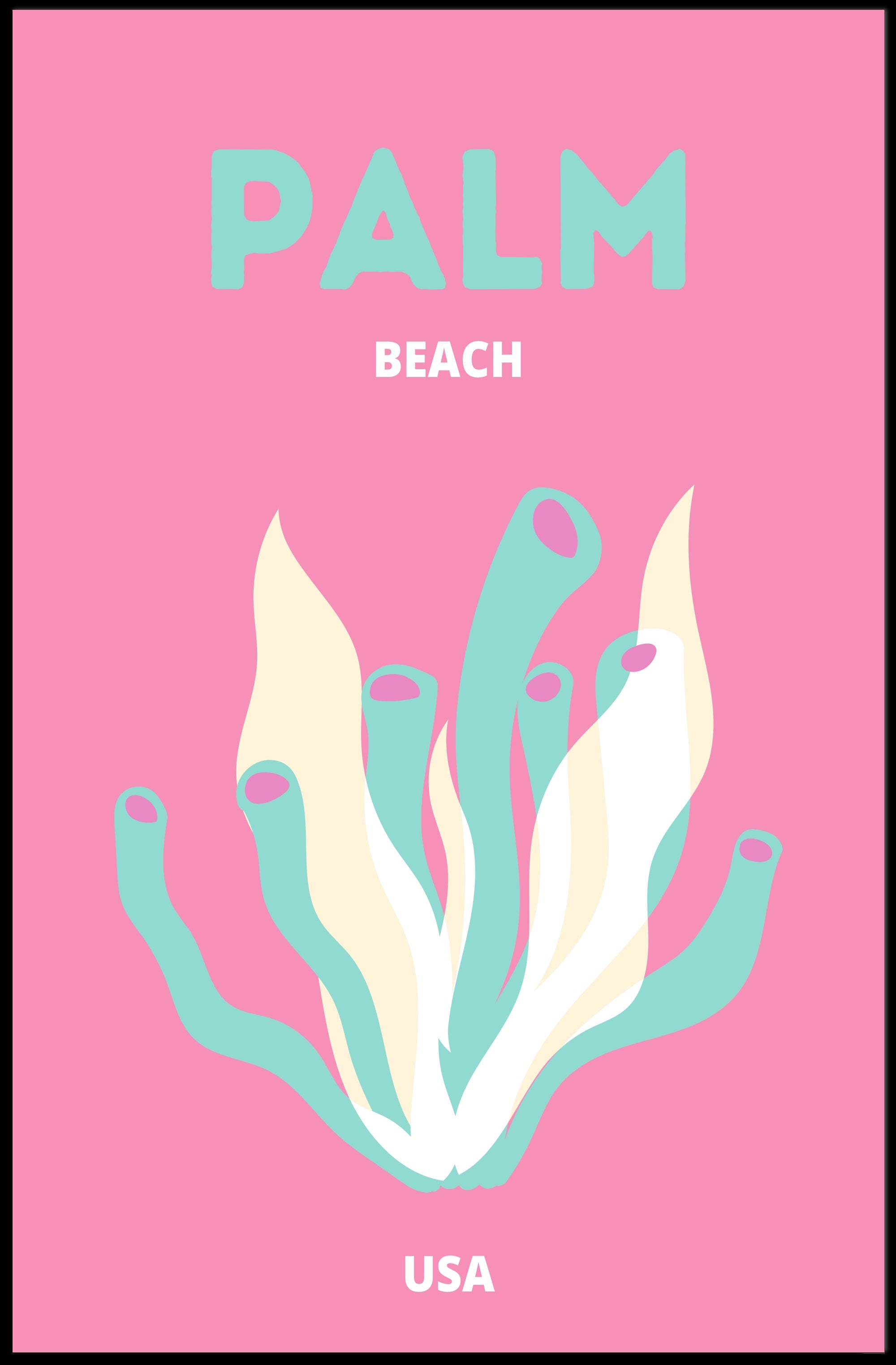 Palm Beach USA Artistic Display Travel Poster PosterGoat