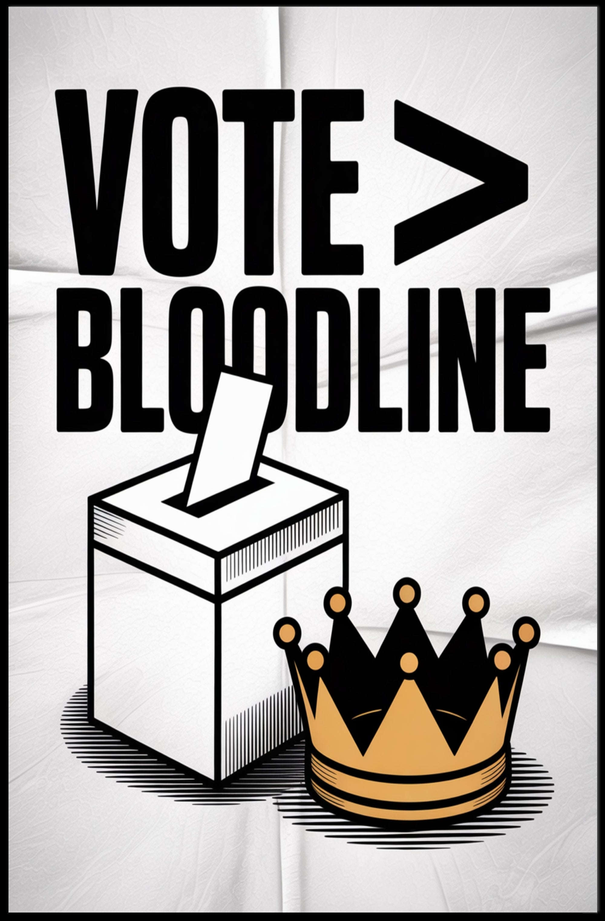 Democracy Versus Monarchy Political or Propaganda Poster