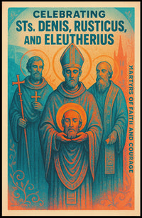 Celebrating Sts. Denis, Rusticus, And Poster