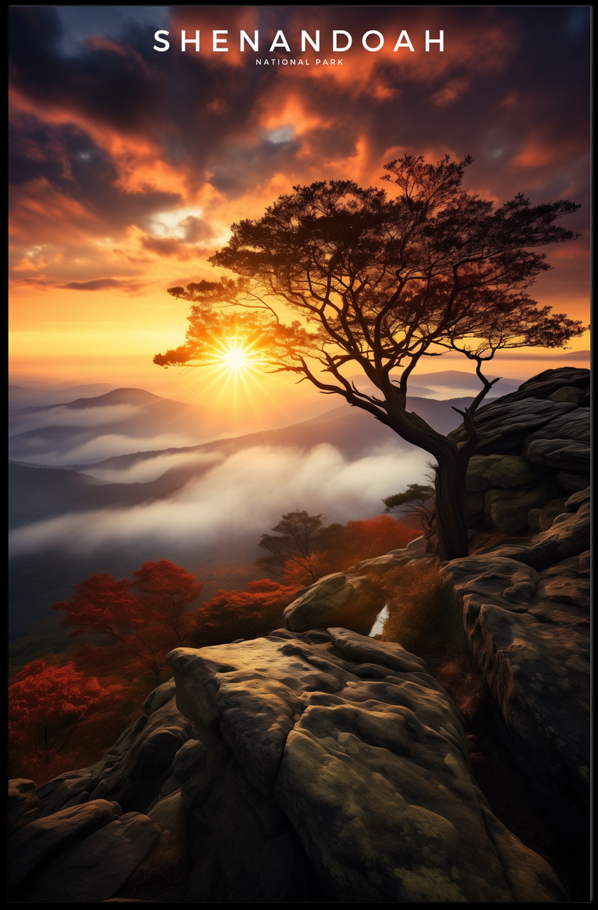 Shenandoah National Park Sunset Poster Print