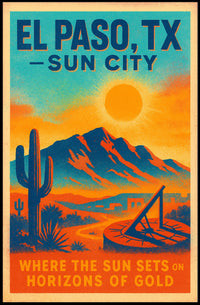 El Paso, TX Sun City Poster