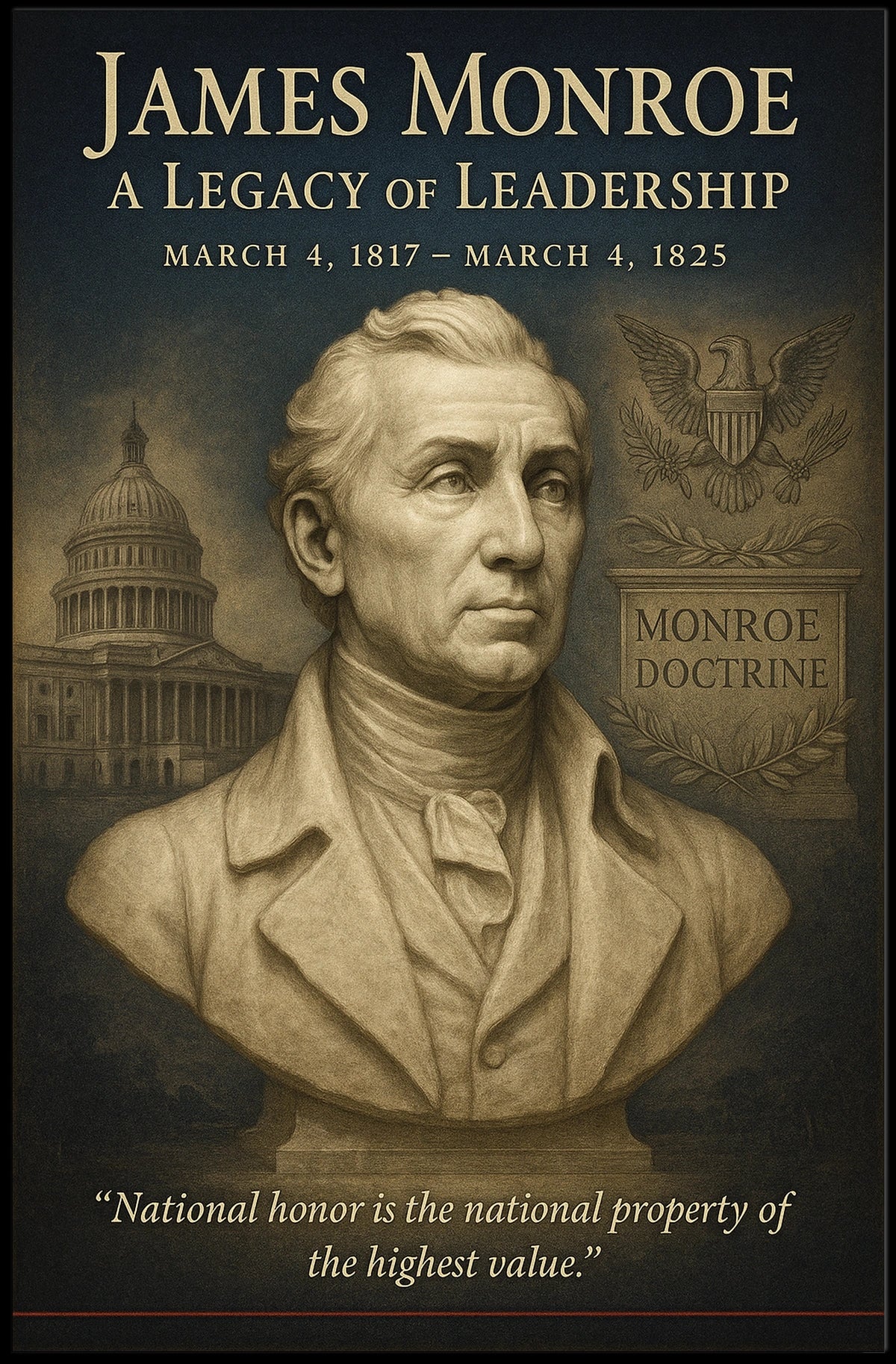 James Monroe A Legacy Of Leadership Poster