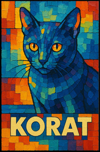 Korat Cat Art Poster