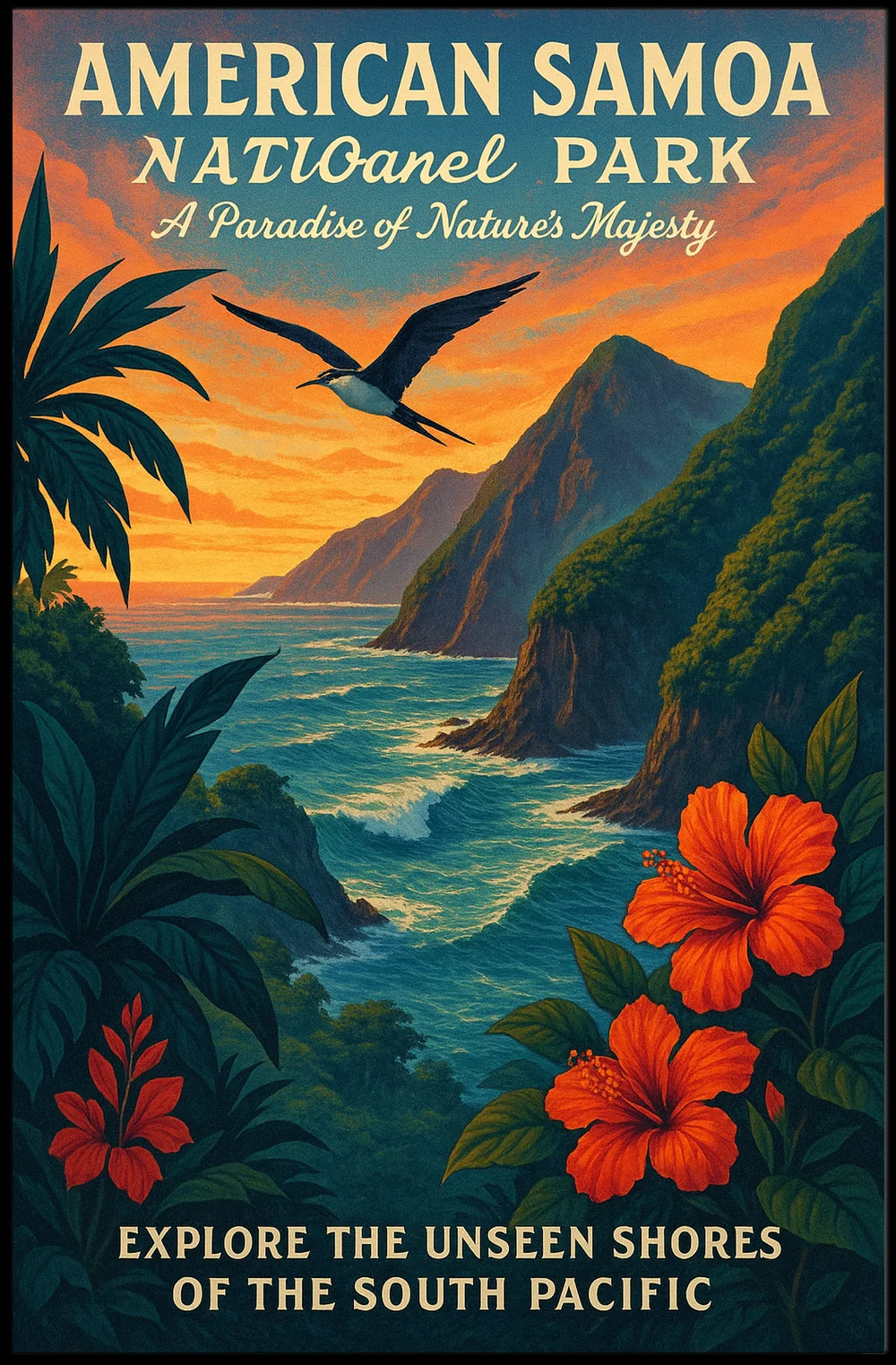 Explore the Unseen Shores of American Samoa Poster