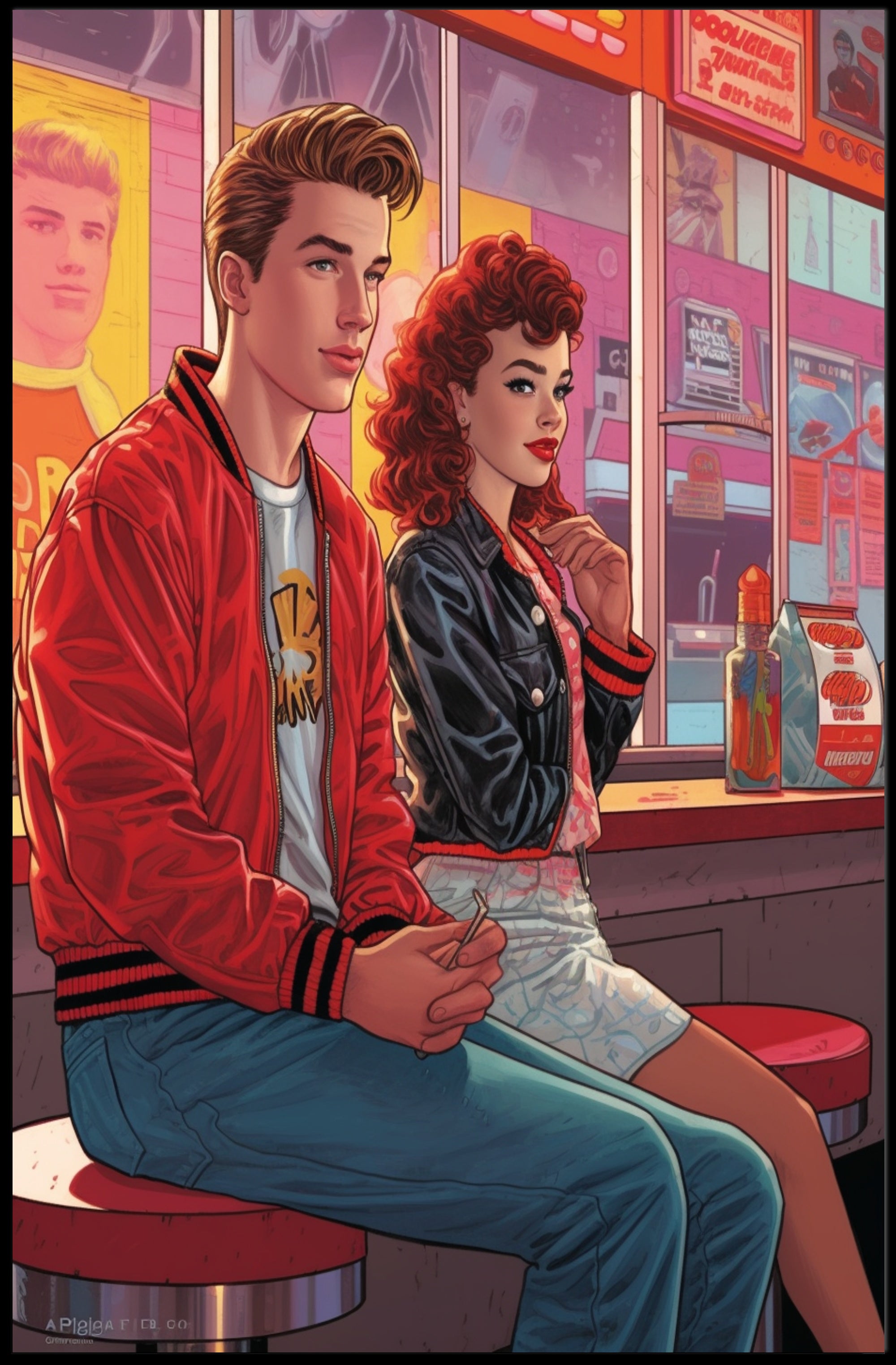 Retro Diner Rendezvous Poster