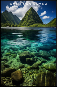 American Samoa Tranquil Waters Poster Travel Wall Art