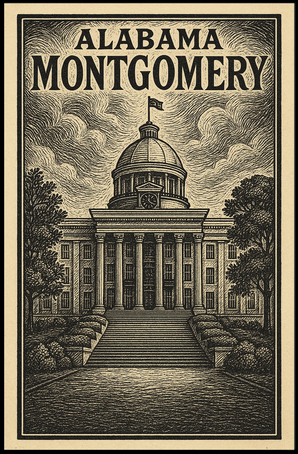 Alabama State Capitol Montgomery Poster